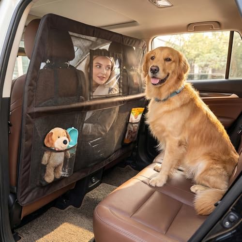 Dog Car Barriers for SUVs Trucks Cars Adjustable Dog Car Divider Pet Car Barrier for Back Seat Pet Barrier Universal