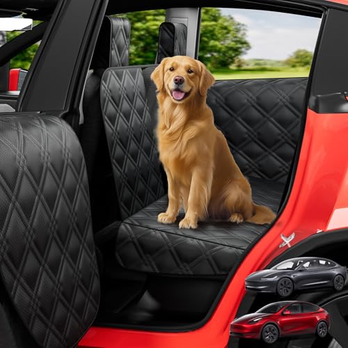 Dog Car Seat Cover for Back Seat Compatible with 2020 (Tesla Dog Car Seat - Hard Bottom)