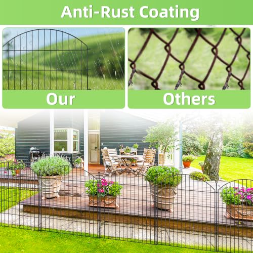 Decorative Garden Fence (Black / 32 in(H))