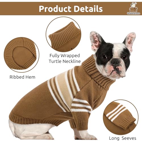 Dog Striped Knitted Sweater (Small / Brown)