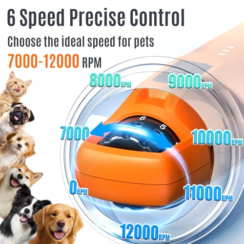 New 6 Speed Dog Nail Grinder (Orange)