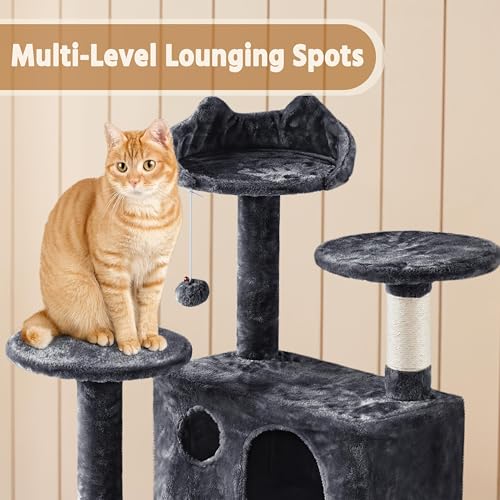 62in Cat Tree Tower (Black / 62in)