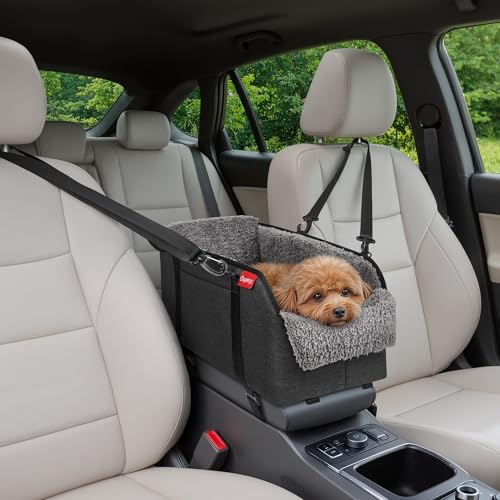 Center Console Dog Car Seat for Small Pets to 11lbs