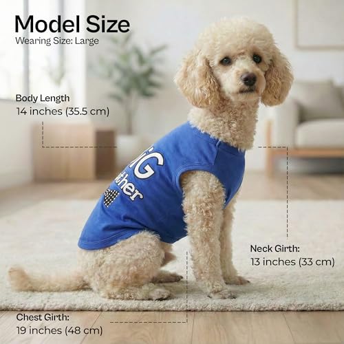 Dog Shirt 100% Cotton Shirts for Large Dogs (Large (12-18lbs))