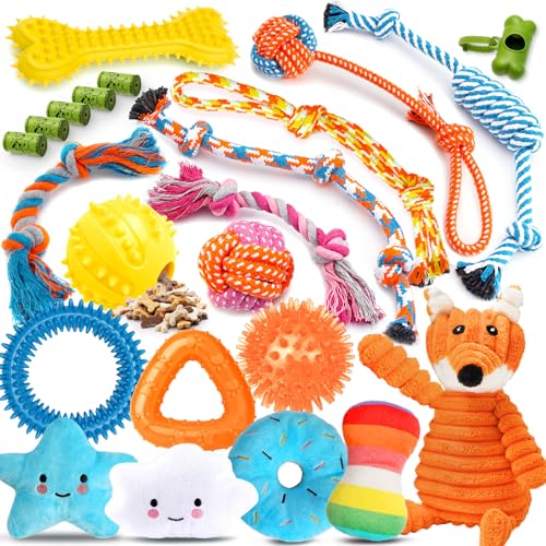 23 Pack Luxury Puppy Toys for Teething Small Dogs (23 Pack (Stuffed-Fox))