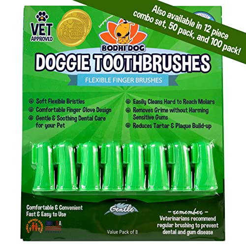 Finger Toothbrush for Dogs & Cats (1 Count (Pack of 8))
