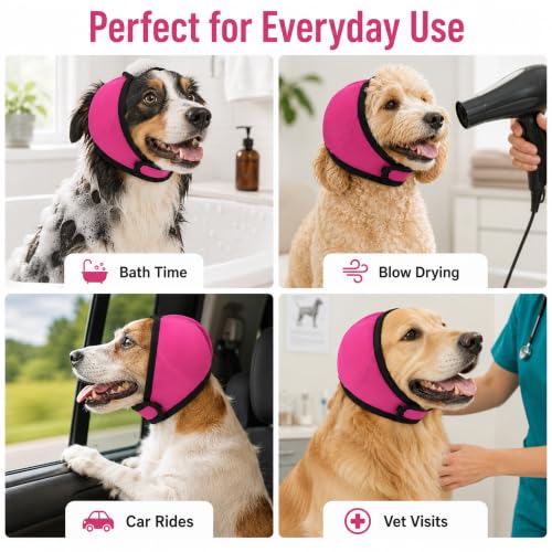 Dog Ear Muffs for Noise Protection (Magenta / Large)