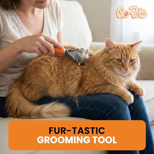 2-in-1 Deshedding & Dematting Comb & Grooming Brush for Dogs & Cats (2-Sided Dematting Comb)