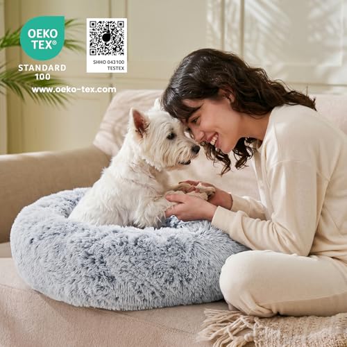 Dog Bed Calming Anti (27" / 01 - Light Grey)