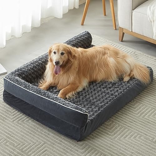 Orthopedic Washable Dog Bed (Dark Grey / 61.0"l x 43.0"w x 7.5"th)