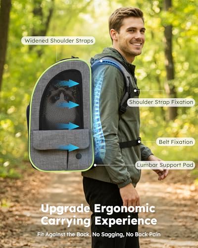 Cat Backpack Expandable (Grey / 15.4"L x 11.0"W x 19.0"H)