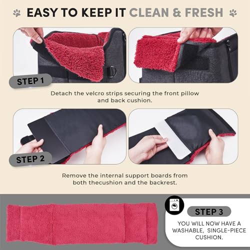 Center Console Dog Car Seat for Small Pets to 11lbs