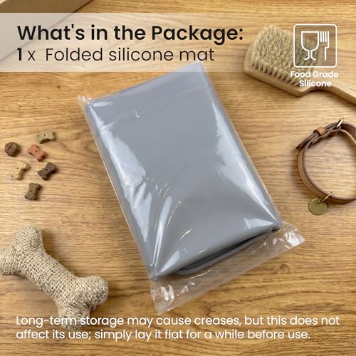 Silicone Pet Feeding Mat (dark grey / 26*26)