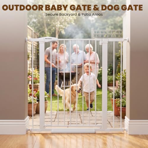 36" Extra Tall Dog Gate (White / 29.7-40"W x 36"H)