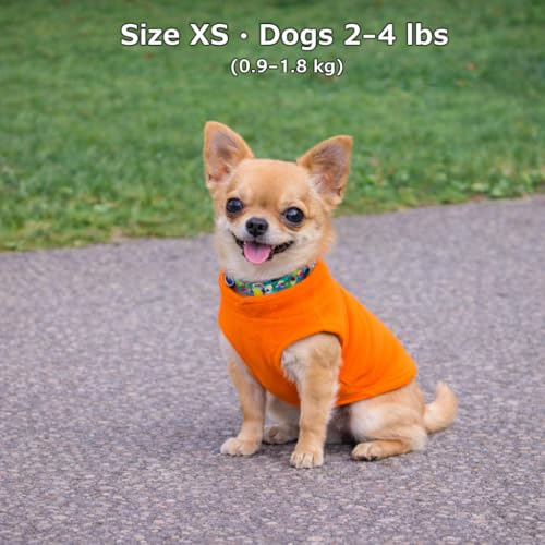 Dog Fleece Vest Sweater with Leash Ring (XS (2-4lbs) / Orange)