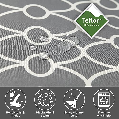 Medium Dog Crate Cover With Teflon Fabric Protector (Gray Geometric Pattern / 29"L x 20"W x 20"H)