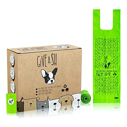 Certified Home Compostable Dog Poop Bags with Handles (1 Count (Pack of 240))