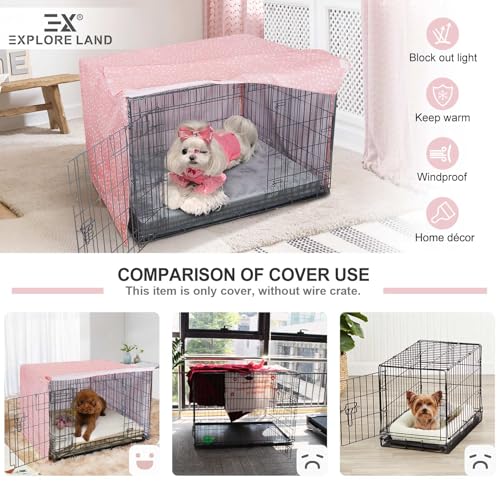 Pattern Dog Crate Cover (Princess Pink / 42.0"L x 28.0"W x 30.0"H)