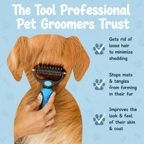 Shedding Brush For Dog and Cat (Blue)