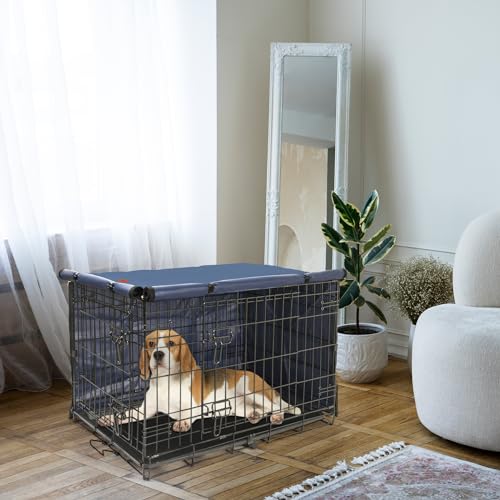 Dog Crate Cover (Blue / 48 Inch)