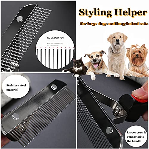Long Tooth Undercoat Grooming Rake + Curved