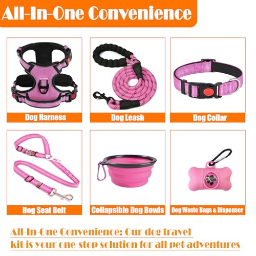 No Pull Dog Harness (Medium / Pink)