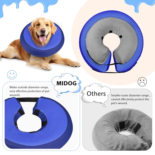 Inflatable Dog Cone (DarkBlue / L+(11"-14"))