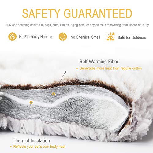 Self Warming Cat Bed Self Heating Cat Pad Pet Mat Indoor Outdoor (A: Light Grey / Small)