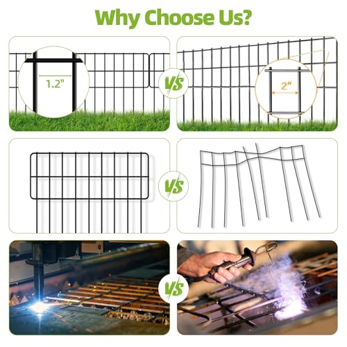 30Panels Garden Fence Animal Barrier (13inches（H）X 30ft（L）)