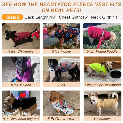 Dog Fleece Vest Sweater Winter Jacket for Small Medium Dogs (Small / PINK)