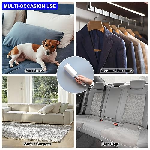 Lint Roller for Pet Hair (5 Handles + 10 Refills（1100 Sheets）)