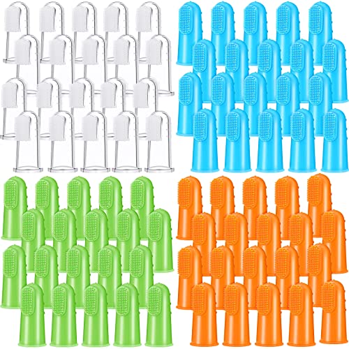 80 Pack Bulk Dog Finger Toothbrushes