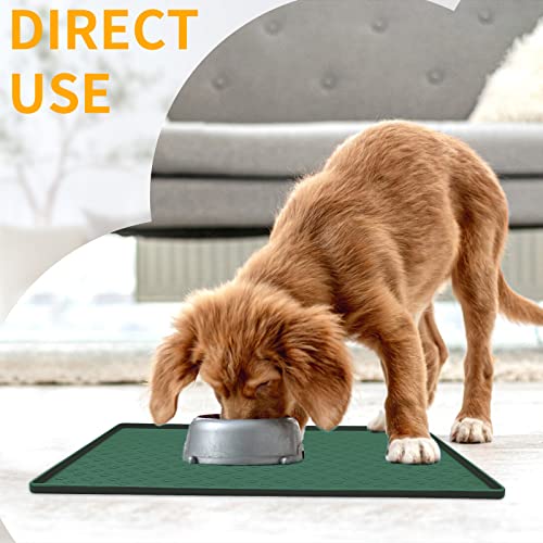 Pet Placemat for Dog and Cat (31.5"L x 23.6"W / Hunter Green)