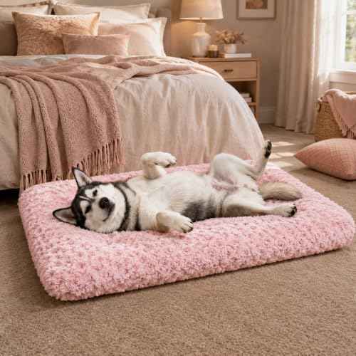 Dog Bed Large Size (Pink / 41"L x 27"W x 4"Th)