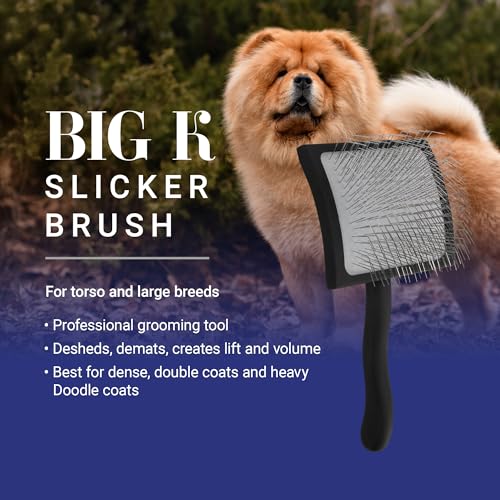 Big K Dog Slicker Brush for Dogs (Large / Black)