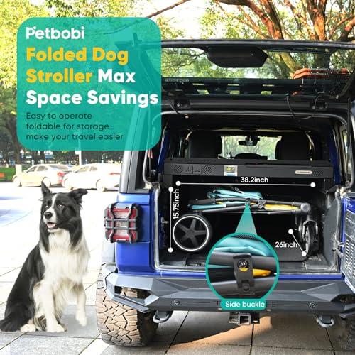 Dog Stroller for Large Medium Dogs up to 80 lbs (Green&Yellow)
