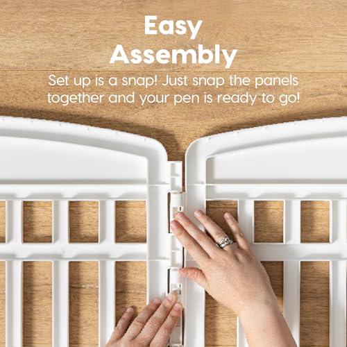 6 Panel Dog Playpen (6 Panel - 34" H / White)