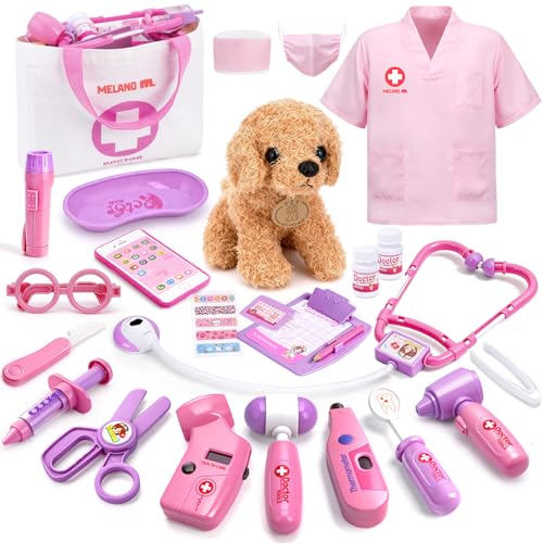 Doctor Kit with Puppy for Kids (Pink with Doll)
