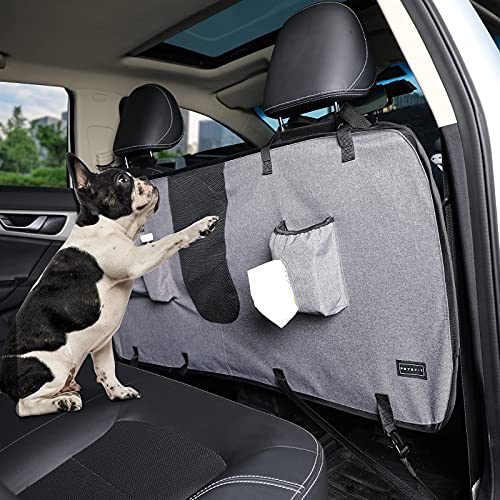 Dog Car Barrier Vehicle Pet Barrier Backseat Mesh Dog Car Divider Net with Adjusting Rope (Large)