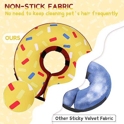 Inflatable Dog Cone Alternative (Donut Yellow / XL(Neck 14"-18"))