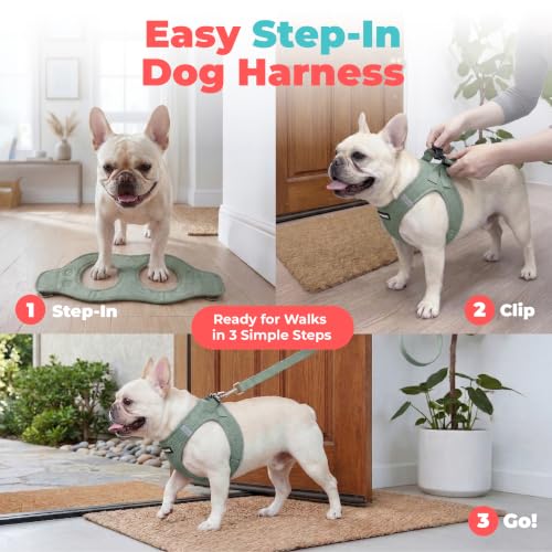 Voyager Step in Air Dog Vest Harness (Moss Green / XS (Chest: 13 - 14.5"))