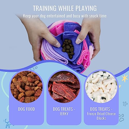 Pet Snuffle Ball (Pink and purple / 10cm)