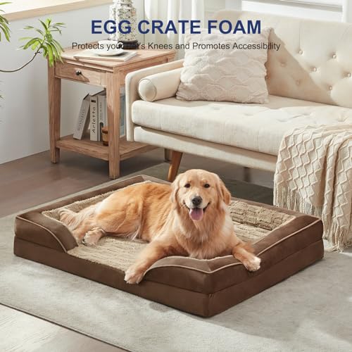 Orthopedic Small Dog Bed (28.0''l x 23.0''w x 6.5''th / Brown)
