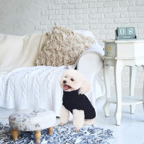 Turtleneck Dog Sweater (X-Small / Navy Blue)