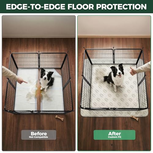 Rollick Dog Playpen with Washable Pee Pad (Black / 32"H)