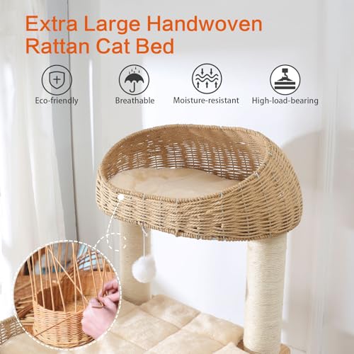 Wooden Cat Tree for Indoor Cats