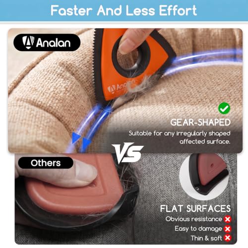 Mini Pet Hair Remover for Car Detailing Dog Hair Tool Brush (Orange)