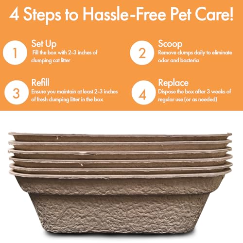Disposable Litter Boxes (Brown / Large 6-Pack)