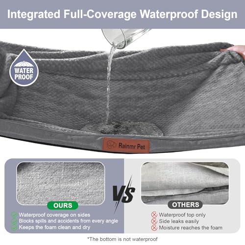 Dog Beds for Small Dogs (Fluffy Style-Dark Grey / XXL(44"x32"x3"))
