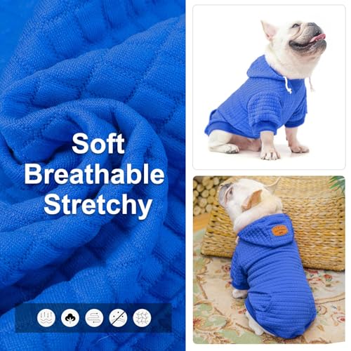 Dog Hoodies Sweater for Medium Dogs (Blue / M/L (Back: 18",Chest: 25", Neck: 15"))